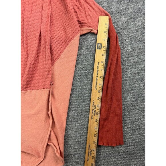 BKE Wrap Sweater Women's Small Peach Pink Long Sleeve Pullover Wrap Front - Picture 5 of 8